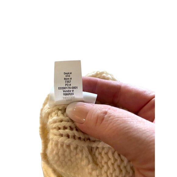 Eddie Bauer Y2K Cableknit Chunky Sweater Cream Size S Counteyside Chic Preppy - Picture 6 of 15